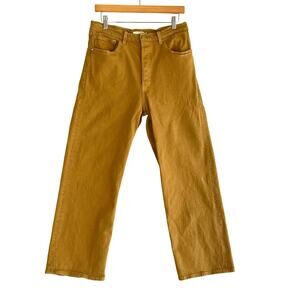 Mustard Wide-Leg Women’s Jeans